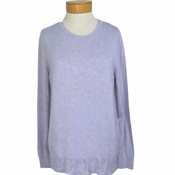 LOFT Crewneck Sweater Hem Detail Large - Picture 1 of 10